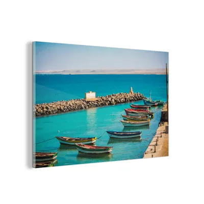 Obrázok produktu pre MuchoWow® Sklenené obrazy - Obrazy na stenu - Foto na skle Tyrkysové more pri Kapverdách 30x20cm Nástenná dekorácia zo skla - akrylový sklenený obraz - akrylové