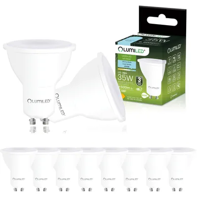 Produktbild von LUMILED GU10 LED Lampe PAR16 5W 500lm 6500K Kaltweiß 120° Nicht Dimmbar 10 Stück Energiesparendes Leuchtmittel Strahler Reflektor Spot entspricht 35W für Küche Wohnzimmer Büro Flur 10 Stück Lampen
