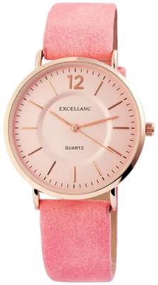 Produktbild von Excellanc Damen-Uhr Lederitationsarmband Dornschließe Analog Quarz 2910008