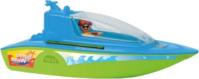 Productafbeelding van Sportboot Speelgoedboot - Waterboot Kinderboot - Spelen in water - Openende cabine - 36 cm - Groen