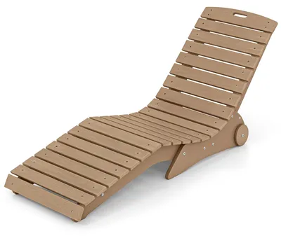Produktbild von KOMFOTTEU Poolliege, ergonomische Sonnenliege aus HDPE mit Rollen