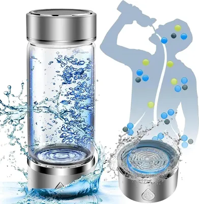 Productafbeelding van Famanu waterstofwaterfles 420 ml - Draagbare waterionisator voor thuis en onderweg