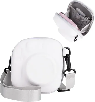 Produktbild von Fujifilm Instax Mini Kameratasche – EVA Schutztasche mit Schultergurt, Weiß