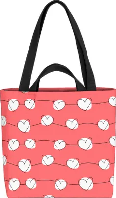 Produktbild von VOID Herzen Kreise Girlande Tasche 33x33x14cm,15l Einkaufs-Beutel Shopper Einkaufs-Tasche Bag