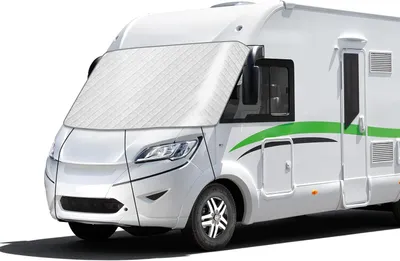 Productafbeelding van Windschermhoes voor campers met geïntegreerde motor, waterdichte windschermhoes voor A-klasse campers, windschermhoes voor campers, bescherming tegen sneeuw, ijs, vorst, stof en zon