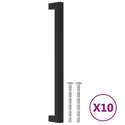 Produktbild von vidaXL Möbelgriffe 10 Stk. Schwarz 224 mm Edelstahl