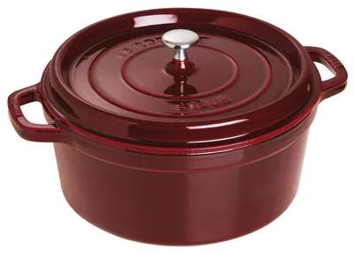 Produktbild von ZWILLING STAUB LA COCOTTE, Auflaufform, Rund, Eisenguss, Keramik, Gas, Halogen, Induktion, Versiegelte Platte, Rot, Grenadine-Red