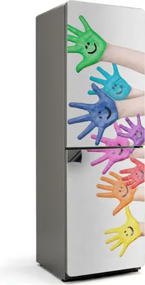 Zdjęcie produktu dla Szczęśliwe odciski dłoni - Pokrowiec magnetyczny na lodówkę - Pokrowiec magnetyczny na lodówkę - Folia magnetyczna na drzwi lodówki - 60x190 cm - Pokrowiec magnetyczny na lodówkę - Samoprzylepna tablica magnetyczna - Folia magnetyczna na drzwi lodówki - 60x190 cm