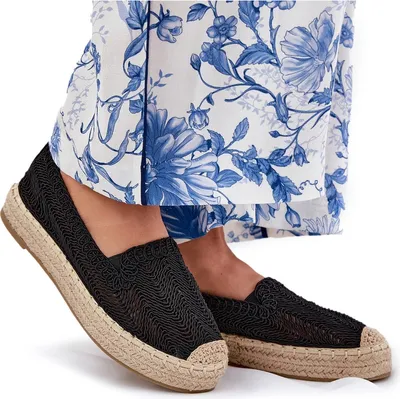 Zdjęcie produktu dla Espadryle Damskie Na Platformie Vinceza 17392 Czarne 38