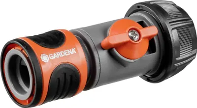 Produktbild von GARDENA 094-350 Regulierstop 19mm(¾') EAN für 19mm-Schläuche, schwarz/grau/orange (1 Stück)