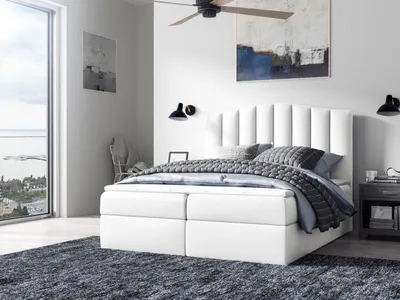 Obrázek produktu pro Kontinentální postel LUCIA - 180x200, bílá  + topper