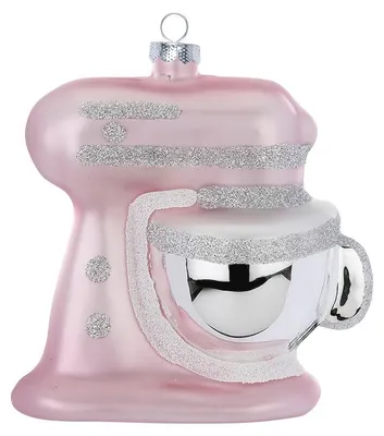 Immagine prodotto di Albero di Natale decorazione robot da cucina in vetro 10cm rosa