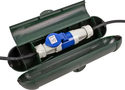 Produktbild von PAT PROPLUS Sicherheitsbox für CEE-Kupplungen, Wohnwagen, wasserdicht, mit Schloss, 11 cm, 36 cm