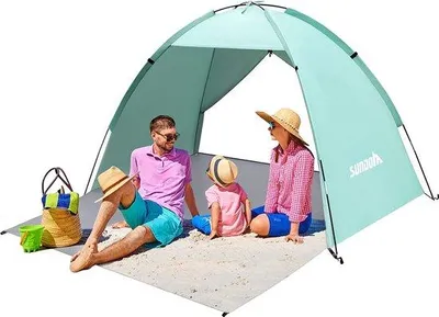 Produktbild von Famanu Strandzelt 2-3 Personen UV-Schutz 50+ XXL - stabil und leicht