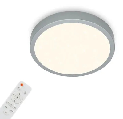 Produktbild von Briloner LED Deckenleuchte Runa Ø 28 cm silber Sternencover CCT