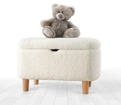 Produktbild von Hanah Home, Moouv 3330 - White, Fußhocker & -bänke, Sitzpuff, Weiß, Polyester, 61 x 40 x 37 x  cm