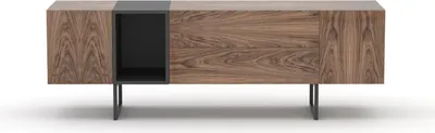 Produktbild von Kommode Sideboard Lowboard Anrichte Wohnzimmer Schrank Holz ABATO-180-O Walnuss