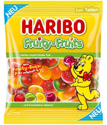 Produktbild von Fruity - Fruits süß-saure Geleebohnen 160g - Haribo