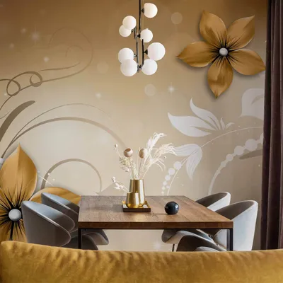 Produktbild von Vlies Fototapete - Brown rhapsody 350x245 cm Blumen b-A-0044-a-b