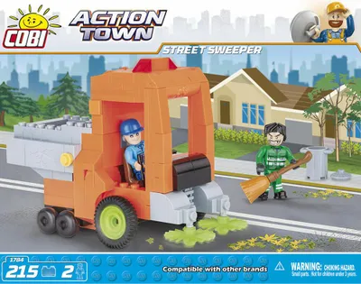Produktbild von COBI Action Town Street Sweeper, Kehrmaschine, Straßenfeger, Straßenreinigung, Fahrzeug, Spielzeug, Konstruktionsbausteine, 215 Teile, 1784
