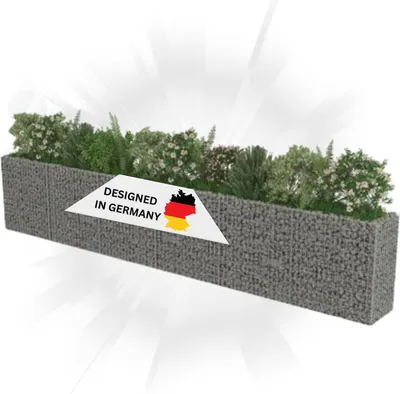 Produktbild von DELUKE® Gabionen Hochbeet ROON aus Stahl | 540x50x100cm | Steinkorb Gabionengitter Ziergabione Steingabione Drahtkorb befüllbar