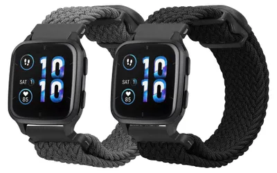 Produktbild von kwmobile 2x Uhrenarmband für Garmin Venu Sq 2 Music / Sq 2 / Vivoactive 6 / Vivoactive 5 Armband - Fitnesstracker Band Set aus Nylon - Ersatzarmband