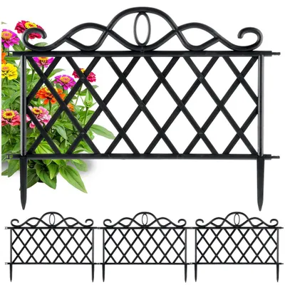 Immagine prodotto di Vilde | Set 4 bordure per aiuole 192 cm - Nero - Bordatura per giardino e prato - Resistente alle intemperie - Flessibile