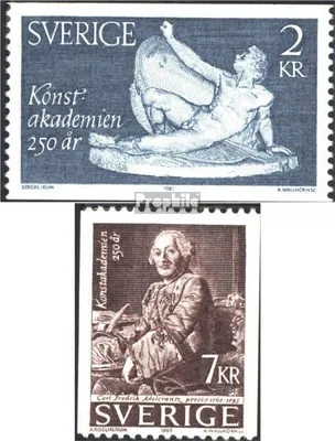 Produktbild von Briefmarken Schweden 1985 Mi 1347-1348 (kompl.Ausg.) postfrisch Kunstakademie