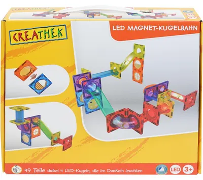 Produktbild von Creathek LED Magnet Kugelbahn, 49 Teile Sonstige