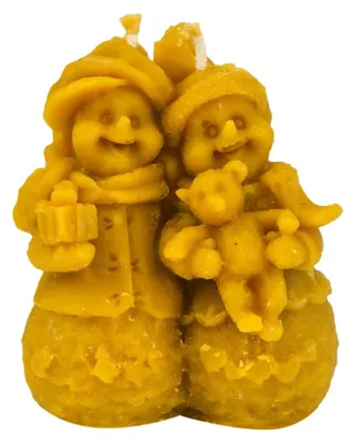 Productafbeelding van Sneeuwpopkaars, gemaakt van 100% natuurlijke bijenwas