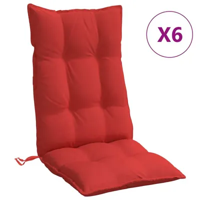 Produktbild von vidaXL Hochlehner-Auflagen 6 Stk. Rot Oxford-Gewebe