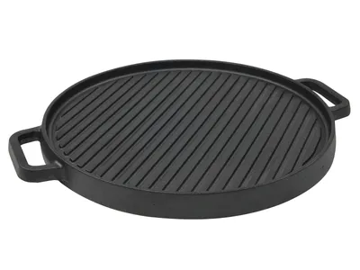 Image de 1.08 Plaque de gril en fonte Ø 30 cm avec 2 poignées