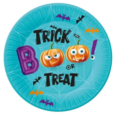 Produktbild von 6 Teller Halloween Kürbis Trick or Treat