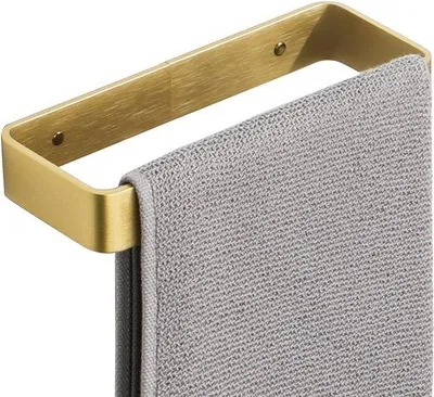 Obrázek produktu pro Hliníkový držák na ručníky bez vrtání, 20 cm, pro montáž na zeď, do koupelny a kuchyně
