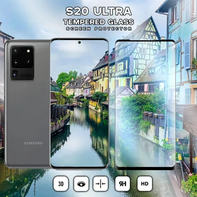 Obrázok produktu pre 1-balenie Samsung Galaxy S20 Ultra Ochranné sklo na displej - Tvrdené sklo 9H - Super kvalita 3D