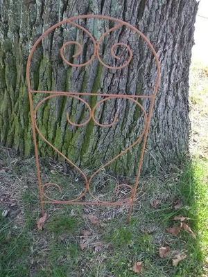 Produktbild von Verziertes Rankgitter, Rankhilfe, Rosengitter, Eisen, Rost, 75 cm