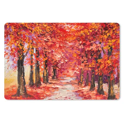 Produktbild von MuchoWow® Mauspad Mousepad Gemälde - Bäume - Herbst - Ölgemälde 27x18 cm - Mousepads - Maus Mat - Pad - Mausunterlage - Büroartikel - Desk Matten