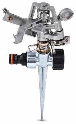 Produktbild von Metall Impulsregner 360° Rasensprenger Gartenregner Sprinkler mit Erdspieß 570m²