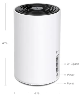 Zdjęcie produktu dla TP-Link Deco XE75, Biały, Wewnętrzny, 670 m², Trójpasmowy (2,4 GHz / 5 GHz / 6 GHz), Wi-Fi 6E (802.11ax), 802.11a, 802.11b, 802.11g, Wi-Fi 4 (802.11n), Wi-Fi 5 (802.11ac), Wi-Fi 6 (802.11ax), Wi-Fi 6E...