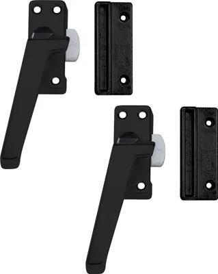 Produktbild von AXA Fensterverriegelung 2 – teilig – Modell 3308 – Fenstergriff – Abschließbar per Knopfdruck – Links nach außen öffnend – Aluminium Schwarz