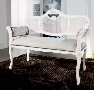 Zdjęcie produktu dla Bank Wohnzimmer Klassischer Sitzbank Stoff Textil Möbel Sitzbänke Bänke