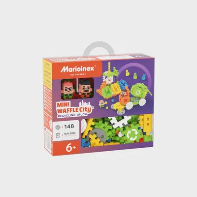 Produktbild von Marioinex Mini-Waffel-Bausteine – Stadt: Müllwagen, 148 Teile