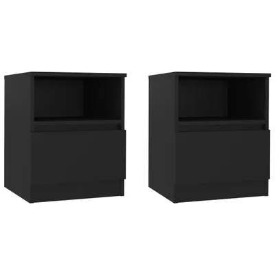 Immagine prodotto di vidaXL Comodini 2 pezzi Nero 40x40x50 cm Materiale ligneo