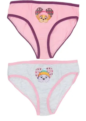 Produktbild von Paw Patrol 2-Pack Unterhosen für Mädchen – 100% Baumwolle Unterwäsche 98/104 cm