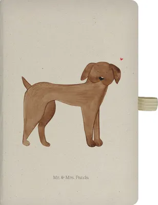 Produktbild von Mr. & Mrs. Panda Tagebuch Hund Dogge - Transparent - Geschenk, Skizzenbuch, Schreibbuch, Sprüche, Süß, Herz, notizbuch, Journal A5, Hunde, Kladde