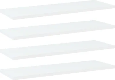 Zdjęcie produktu dla Półki na książki, 4 szt., białe, 60x20x1,5 cm