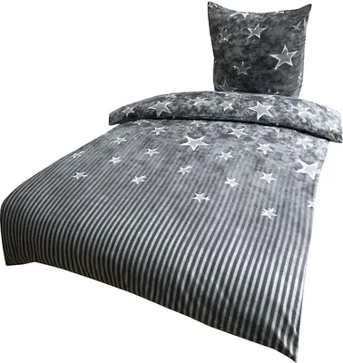 Produktbild von 2 tlg Bettwäsche 155x220 Flausch Winter Thermofleece warm kuschelig Weihnachten