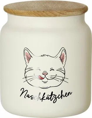Image de Ritzenhoff & Breker Boîte à provisions Naschkätzchen, verre, blanc, 1.1 L, 823448