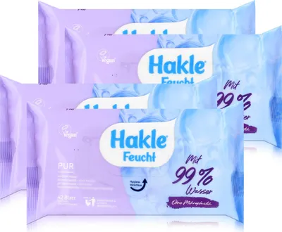 Produktbild von Hakle Feucht Pur mit 99% Wasser 42 Blatt - Toilettenpapier (4er Pack)