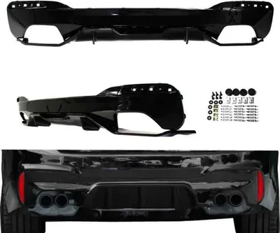 Produktbild von Diffusor hinten paßt für 5er BMW G30 G31 G36 M Stoßstange Einsatz hinten